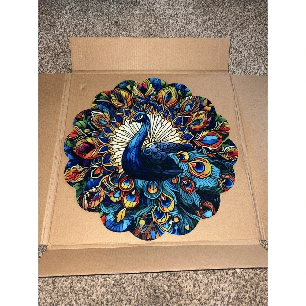 Multicolor Peacock Metal Wind spinner Yard‎ Art 12